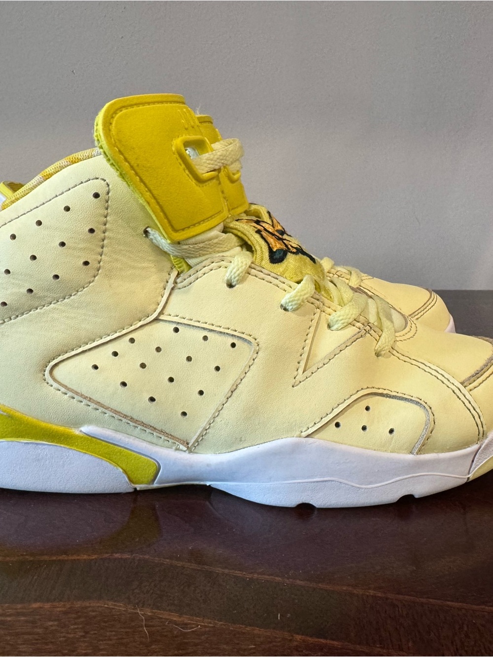 Jordan does Kids Yellow High-Top Sneakers